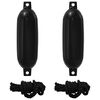 vidaXL Laivu fenderi 2 gab. &Oslash; 11 x 40 cm Melns PVC