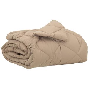 vidaXL Vasaras segas Pelēkbrūna 200 x 140 cm Mikro&scaron;ķiedra