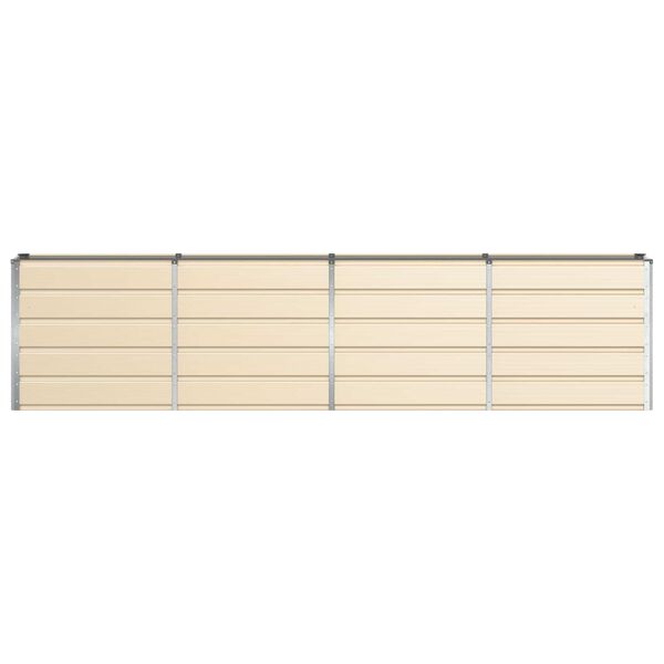 vidaXL Puķu kaste Krēms 160 x 40 x 75 cm Tērauds