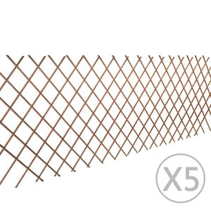 vidaXL &scaron;paleru žogs, 5 gab., 180x90 cm, vītola klūgas
