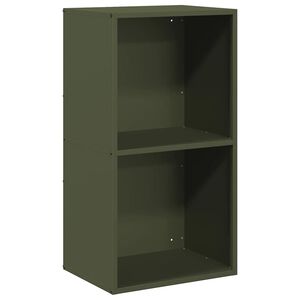 vidaXL Malkas plaukts, olīvu zaļa 40x30x75 cm auksti velmēts tērauds