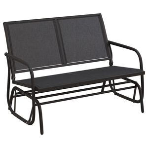 vidaXL dārza sols, 120,5x76x86,5 cm, tekstilēns, tērauds, melns