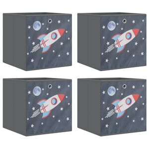 vidaXL salokāmas uzglabā&scaron;anas kastes 4 gab 32x32x32 cm neausts audums