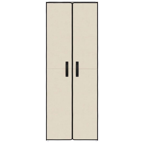 vidaXL apavu skapis, krēmkrāsas, 60x30x166 cm, audums