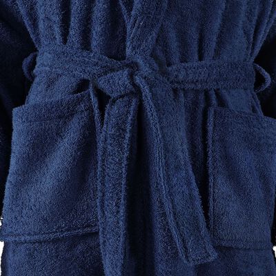 vidaXL halāts, 100% kokvilna, XL, unisex, zils