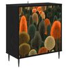 vidaXL Puse ZAANDAM Melns ozols 69 x 33 x 76 cm Inženierijas koks