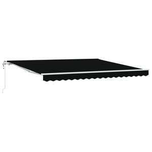 vidaXL Nolokāms markīze Melns 400 &times; 300 cm Audums un alumīnijs