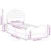 vidaXL Bērnu gultas rāmis ar galvgali Rozā 70 x 140 cm Samts