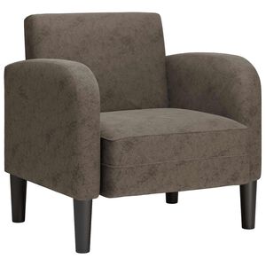 vidaXL dīvāna krēsls ar roku balstiem, tum&scaron;i pelēks, 54 cm