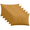 vidaXL Spilvenu pārvalks 6 pcs HEERLEN Dzeltena 30 x 50 cm kordurojs