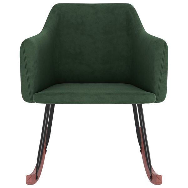 vidaXL &scaron;ūpuļkrēsls, tum&scaron;i zaļ&scaron; samts