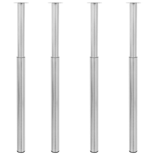 vidaXL saliekamas galda kājas, 4 gab., nerūsējošais tērauds, 710 mm-1100 mm