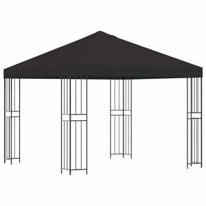 vidaXL Nojume 3 x 3 m Antracīta Poliesters un tērauds 190 gsm