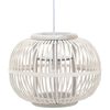 vidaXL griestu lampa, vītols, 30x22 cm, 40 W, lodveida, E27, balta