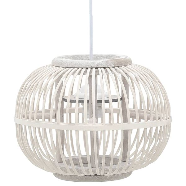 vidaXL griestu lampa, vītols, 30x22 cm, 40 W, lodveida, E27, balta