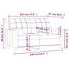 vidaXL divvietīgs dīvāns ar spilveniem, vīnsarkans, 120 cm, audums