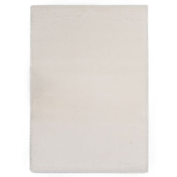 vidaXL paklājs, 80x150 cm, mākslīga tru&scaron;a āda, krēmkrāsas