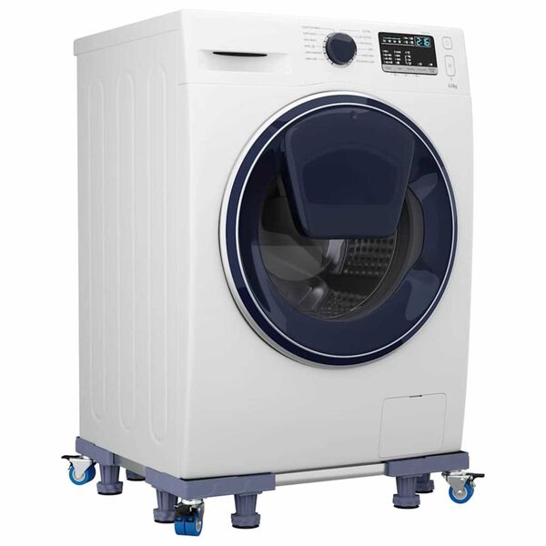 vidaXL Veļas mazgājamās mašīnas pamatne Pelēka 66 x 66 x 12 cm Metāla