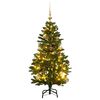 vidaXL mākslīgā Ziemassvētku egle, bumbiņu komplekts, 120 cm, 150 LED