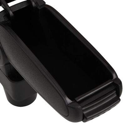 vidaXL automašīnas roku balsts, melns, 13x31x(30,5-48) cm, ABS
