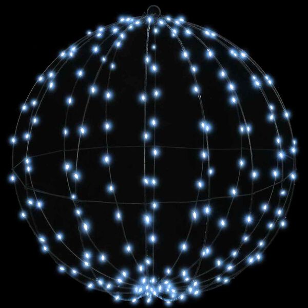 vidaXL Bumba su 384 LED 2 pcs Vēsi balta 60 cm Metāla