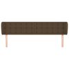 vidaXL galvgalis ar malām,163x23x78/88 cm, tum&scaron;i brūns audums