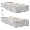 vidaXL Gultas rāmis Betona pelēks 75 x 190 cm Inženierijas koks