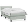 vidaXL Box Spring Gulta ar matraci Gai&scaron;i pelēks 100x220 cm Velvet