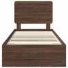 vidaXL Gultas rāmis Brūns ozols 75 x 190 cm Inženierijas koks
