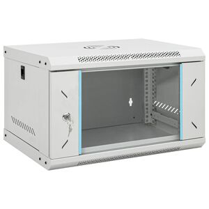 vidaXL 6U sienas tīkla skapis 19" IP20 53x40x30 cm