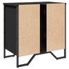 vidaXL izlietnes skapītis, melns, 60x35x60 cm, inženierijas koks