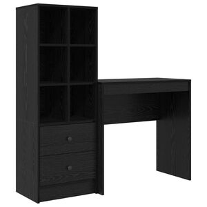 vidaXL Galds Melns ozolkoks 125,5 x 40 x 127 cm 2 gab.