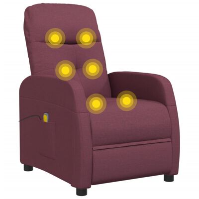 vidaXL masāžas krēsls, violets audums