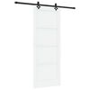 vidaXL Slīdo&scaron;ās durvis 83 x 211 cm Inženierijas koks Balta un melna