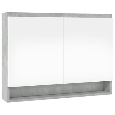 vidaXL vannasistabas skapītis ar spoguli, 80x15x60cm, betonpelēks, MDF