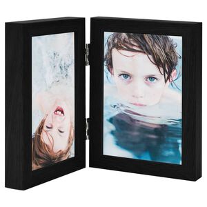 vidaXL 2-daļīgs foto rāmis, kolāža, melns, 2x(10x15 cm)