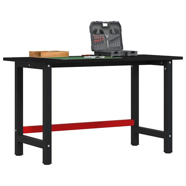 vidaXL darbagalds, brūns, 140x60x81,5 cm, ozola masīvkoks