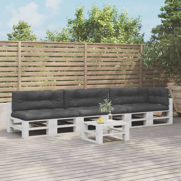 vidaXL pale&scaron;u matrači, 7 gab., audums, melns