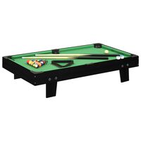 vidaXL mini biljarda galds, 92x52x19 cm, melns ar zaļu