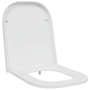 vidaXL Tualetes sēdeklis Balts 47,5 x 35 x 3,6 cm Duroplast
