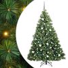 vidaXL Mākslīgā Ziemassvētku eglīte su 300 LED Zaļa 180 cm PE un PVC