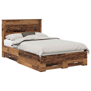 vidaXL Gultas rāmis Vecs koks 120 x 190 cm Inženierijas koks