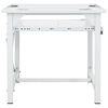 vidaXL veļasma&scaron;īnas statīvs ar izvelkamu plauktu, balts