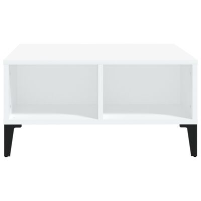 vidaXL kafijas galdiņš, balts, 60x60x30 cm, skaidu plāksne