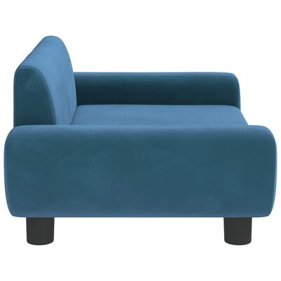 vidaXL bērnu dīvāns, zils, 70x45x33 cm, samts