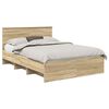 vidaXL Gultas rāmis Sonoma ozols 140 x 200 cm Inženierijas koks