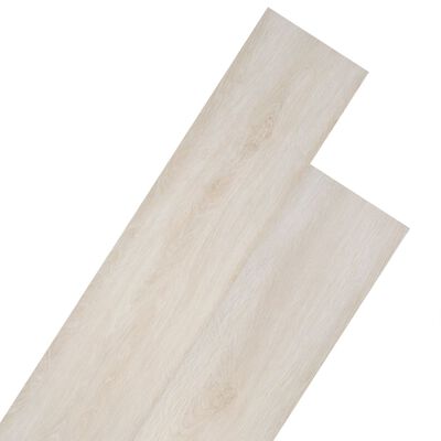 vidaXL grīdas dēļi, 4,46 m², 3 mm, klasiski baltas ozolkoka krāsas PVC