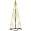 vidaXL LED Ziemassvētku koks 235 cm 500 LED Silti balts Dzelzs Melns
