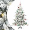 vidaXL Mākslīgā Saliekamā Ziemassvētku Egle su 150 LED Balts 150 cm