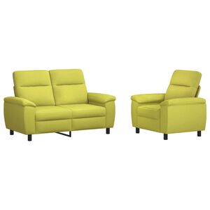 vidaXL Dīvānu komplekts 2 pcs Gai&scaron;i zaļa Audums